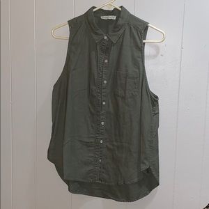 Sleeveless Button Up Tank